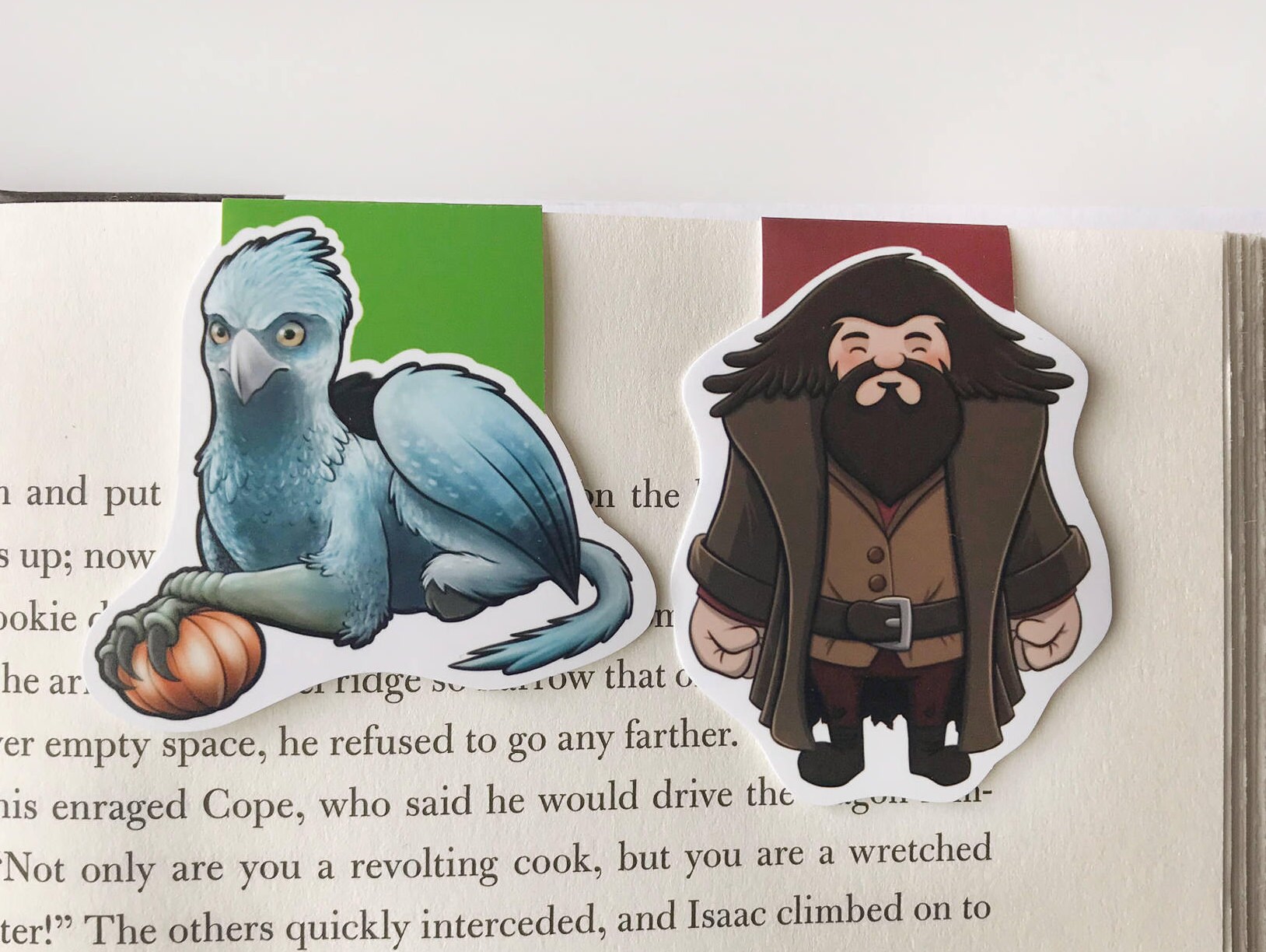 Hagrid and Buckbeak Magnetic Bookmarks | Etsy