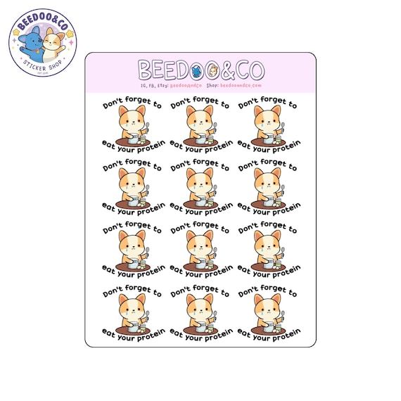 Don't Forget to Eat Your Protein Planner Stickers