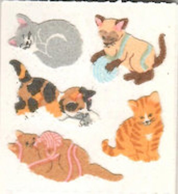 Vintage Sandylion fuzzy stickers