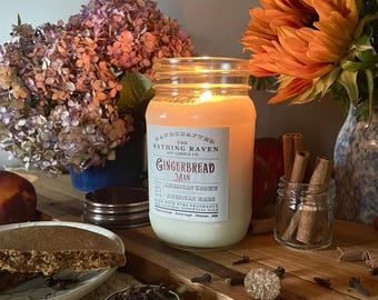 Farmhouse Mason Jar Soy Candle: Handcrafted in USA, 12 oz