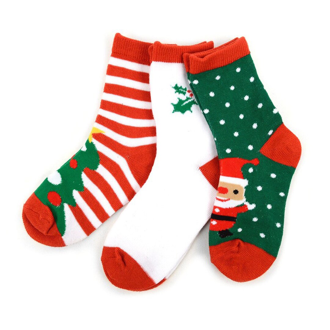 Kids Christmas Socks 3 Pack for 4 to 7 Year Old Kids Premium Etsy Kids Christmas Socks