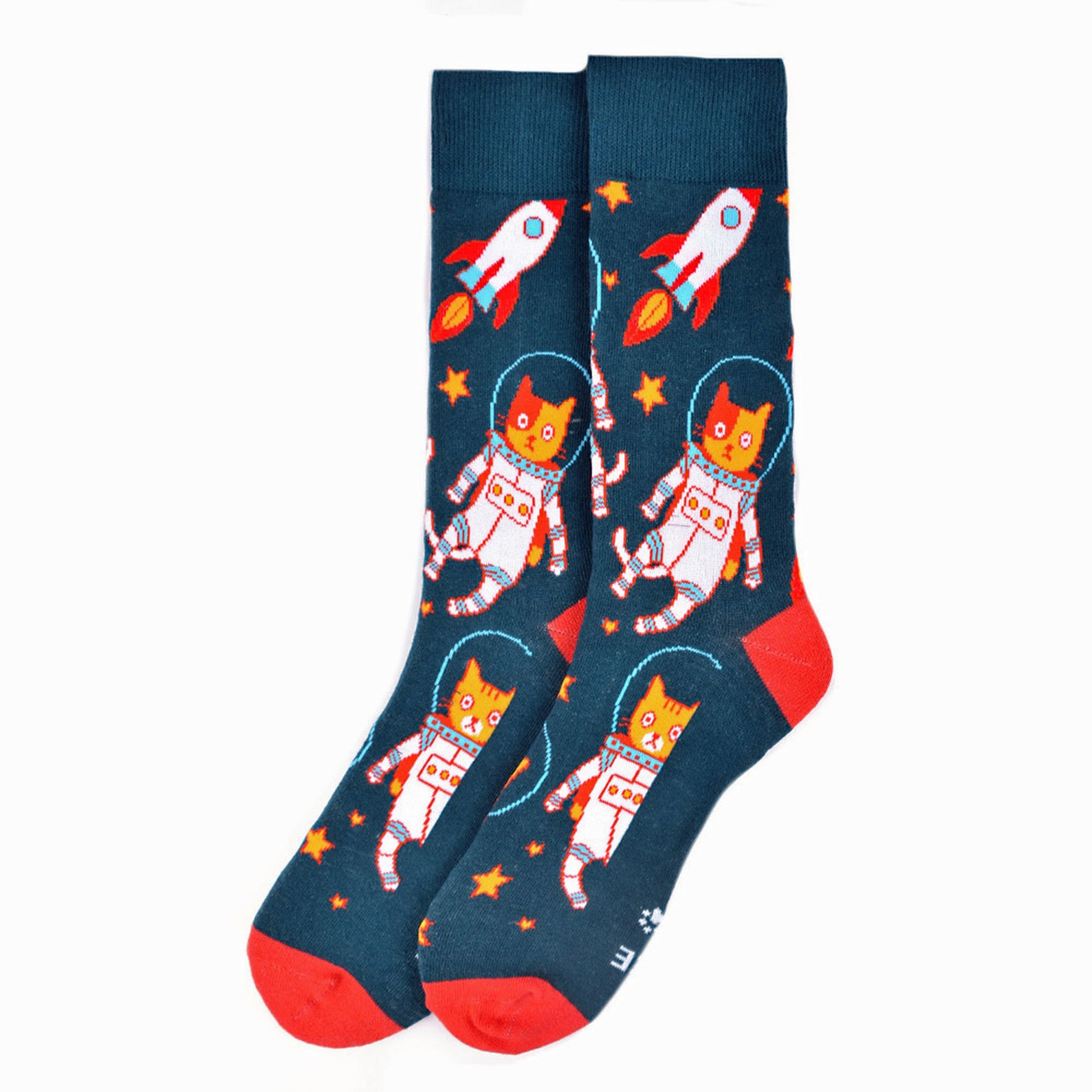 Men's Space Cats Socks Men's Cat Socks Cat Socks Etsy