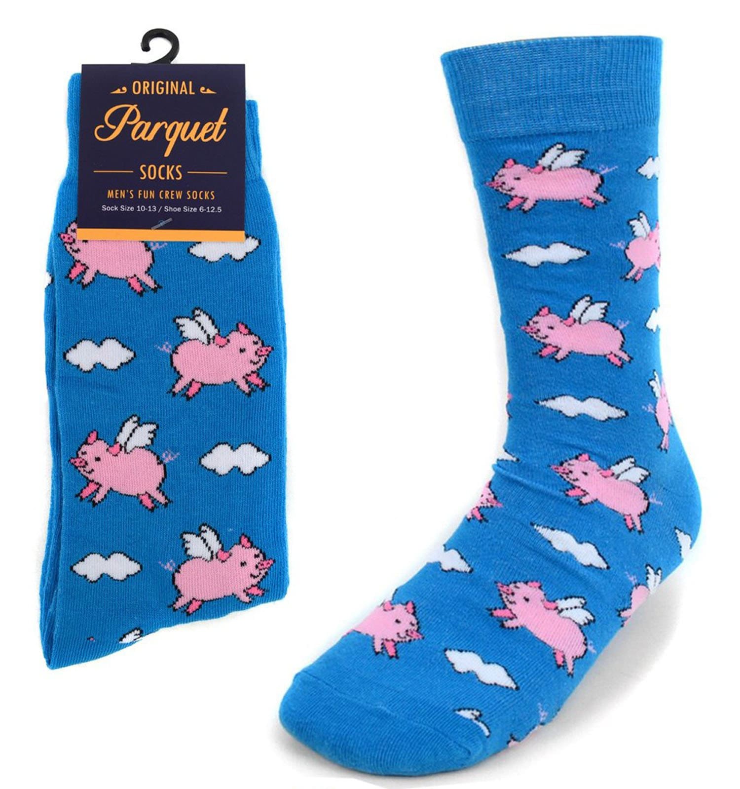 Men's Flying Pigs Socks, Men's Funny Socks, Men's Flashy Socks