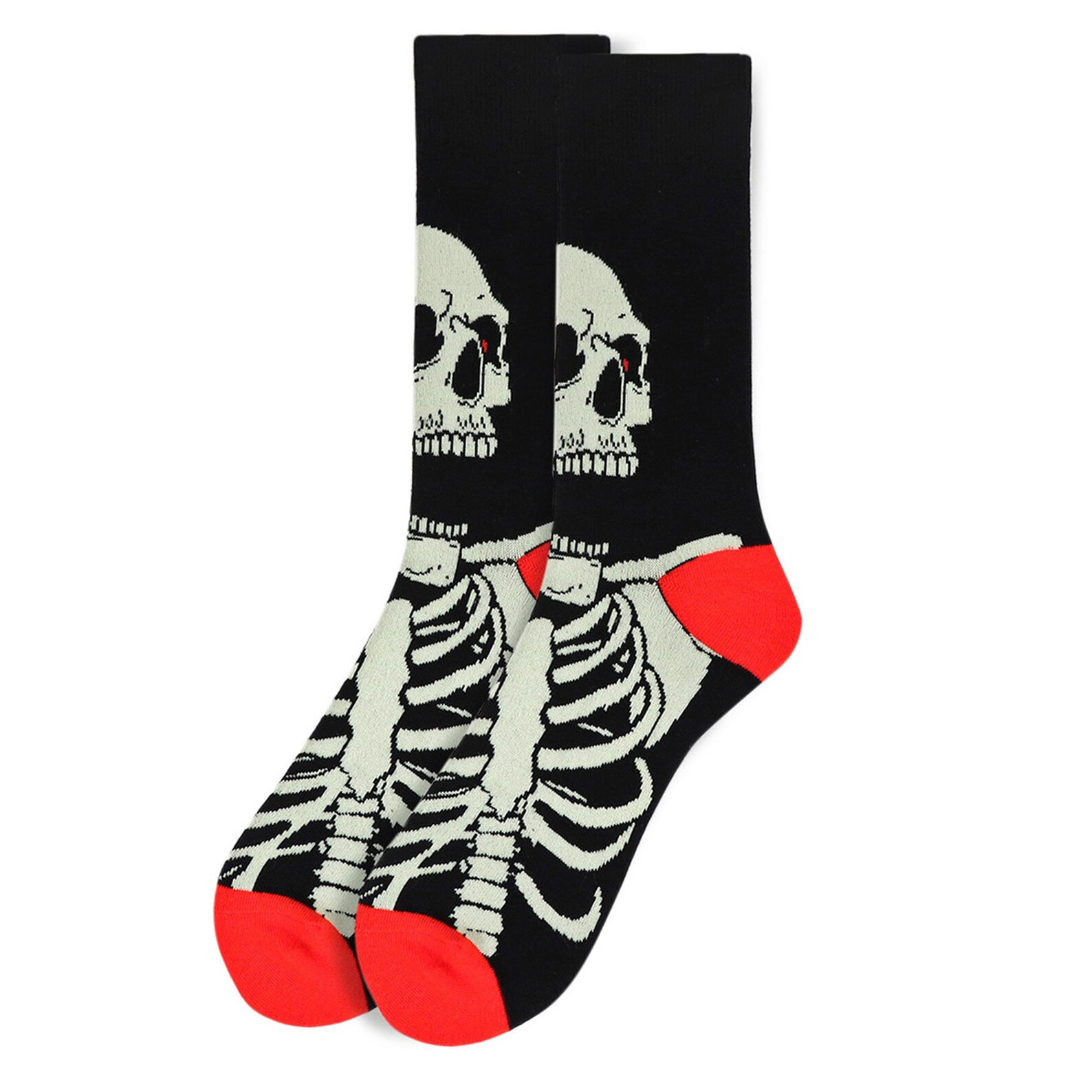 Men's Skeleton Socks Men's Halloween Socks Scary Etsy