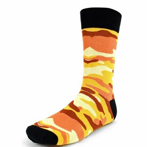 Men's Creative Blue & Orange Camouflage Socks main image 1