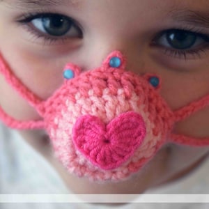 Heart Nose Warmer: Crochet Winter Nose Muff
