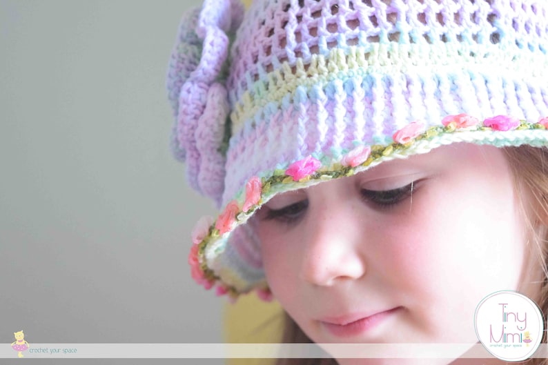 Summer crochet cloche girls rainbow hat Sunhat Women Summer Hats for Kids Newborn Hat crochet flowers Photo shoot Baby Toddler hat