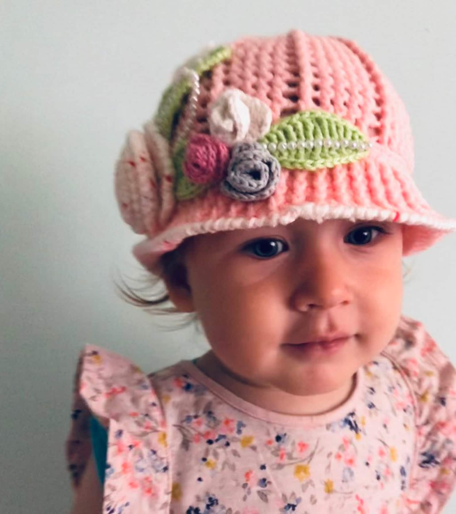 Girls Winter Hat Baby Spring Hat With Rose Women Panama Hat Etsy
