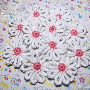 Crochet petites marguerites ensemble de 20