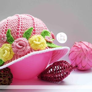 Gift for women birthday sale Crochet cloche summer hat Baby summer Sun hat Crochet Pink Hat Baby Crochet girls hat Beach Women crochet hat
