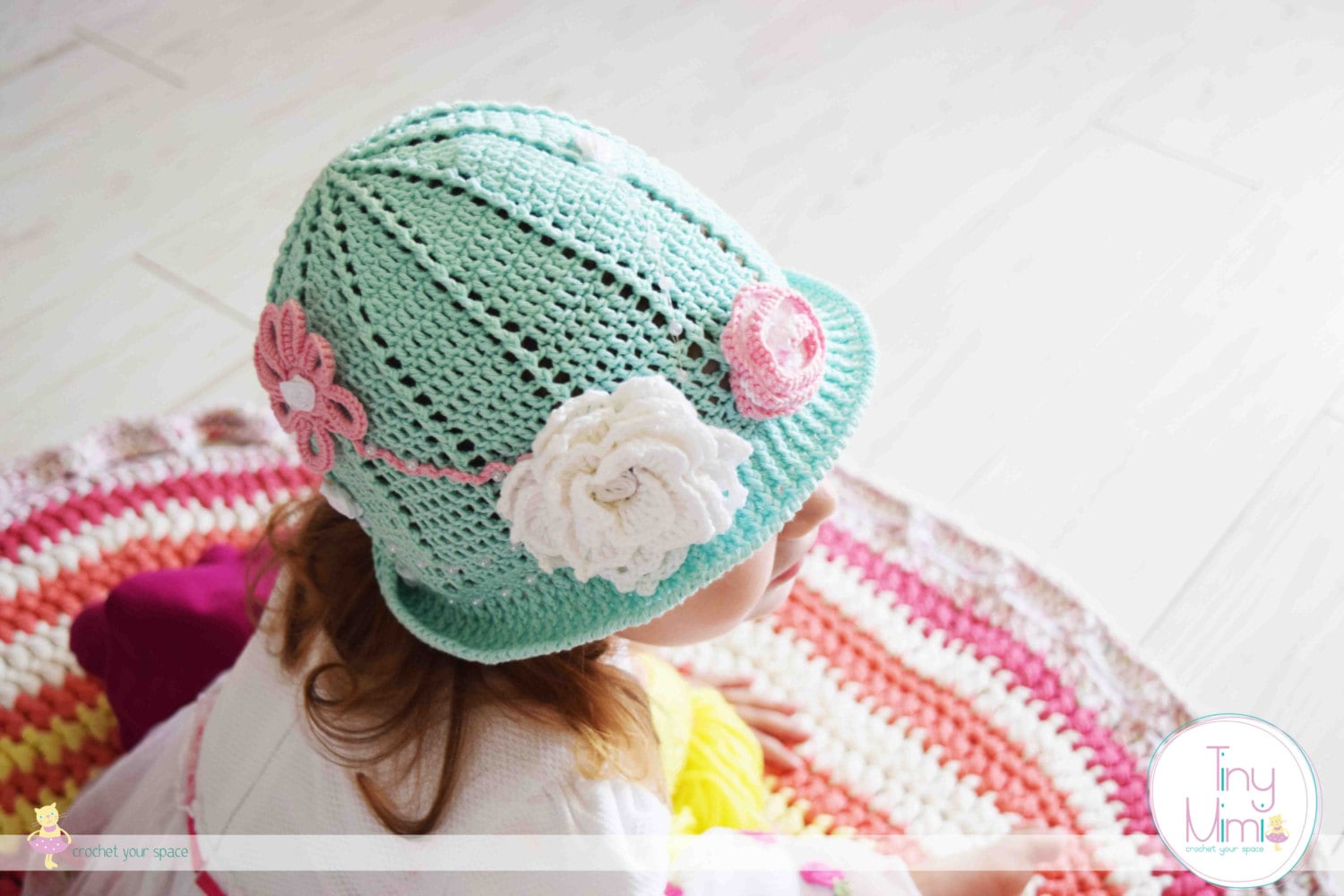 Crochet Panama Hat Crochet Cloche Hat Mint Panama Girls Hat Etsy