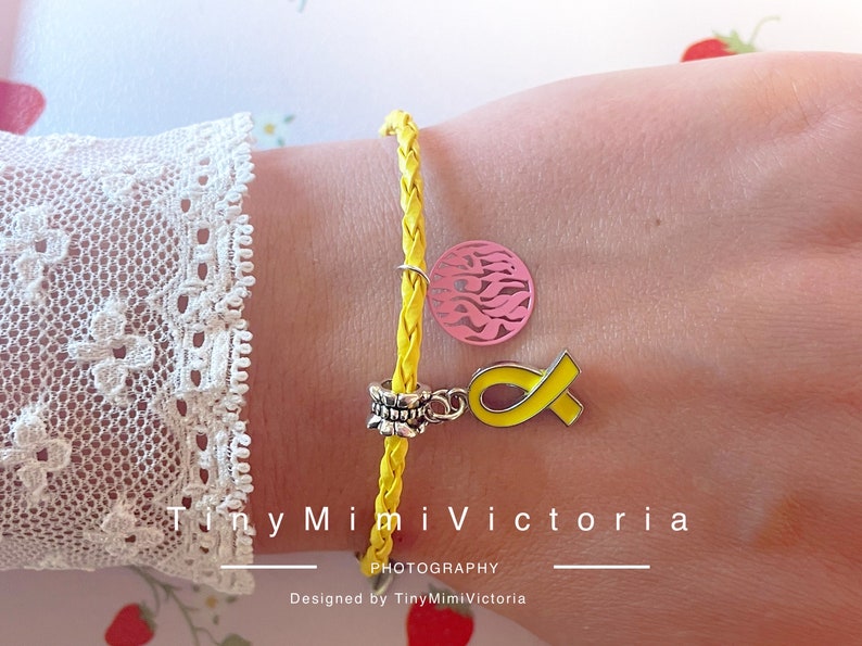 Bracelet Shema Israel yellow Hope Charm Bracelets Silver Yellow ribbon Bring Them Home Yellow Ribbon Israel pin Hostage Pin zdjęcie 10