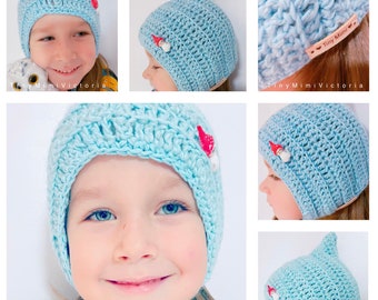 Crochet winter bonnet Pixie baby bonnet Vintage hat Photo props Knit adult bonnet Newborn crochet wool outfit