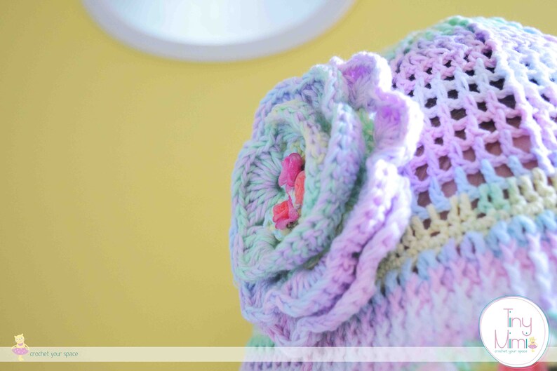 Summer crochet cloche girls rainbow hat Sunhat Women Summer Hats for Kids Newborn Hat crochet flowers Photo shoot Baby Toddler hat
