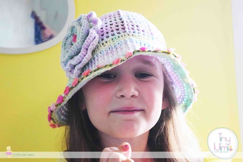 Summer crochet cloche girls rainbow hat Sunhat Women Summer Hats for Kids Newborn Hat crochet flowers Photo shoot Baby Toddler hat