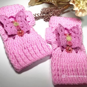 Cozy fingerless gloves Children’s mittens Rainbow glove Child mitten Adult mittens Fingerless women mitten warmer Butterflies gloves