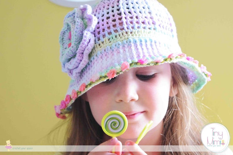 Summer crochet cloche girls rainbow hat Sunhat Women Summer Hats for Kids Newborn Hat crochet flowers Photo shoot Baby Toddler hat