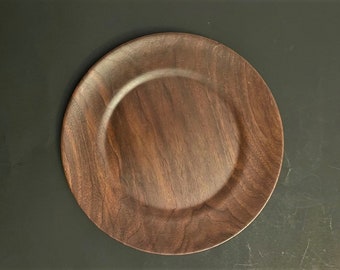 Beautiful Hand Turned Wood Plate Custom Polyurethane Finish