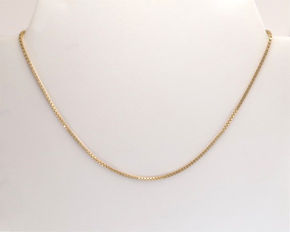 14K Yellow Gold Box Chain 16.5