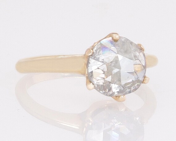 Antique Victorian 1.29ct Old Rose Cut Diamond 14K Yellow Gold - Etsy