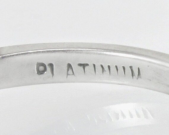 Estate Platinum .20ct Genuine Diamond Semi Mount … - image 5