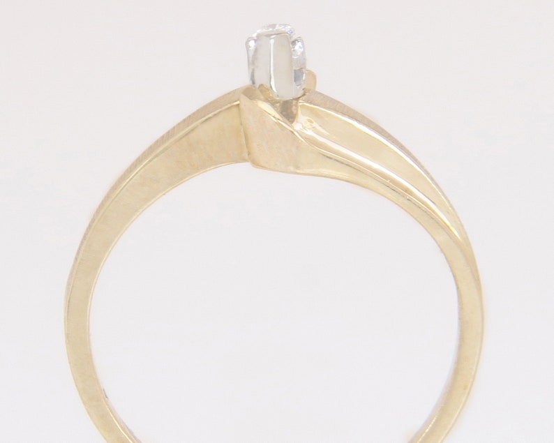 Vintage J.M. Fox 10K Yellow Gold .05ct Genuine Diamond Etsy