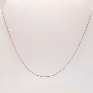 10K Yellow Gold Box Chain 18" Necklace 1 gram Made in Italy