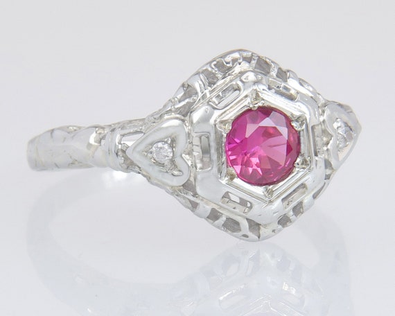 Noray Designs 14K White Gold .30ct TGW Ruby /& Diamond