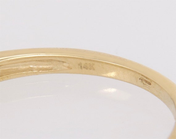 Designer Estate 14K Yellow Gold .10ct Genuine Dia… - image 5