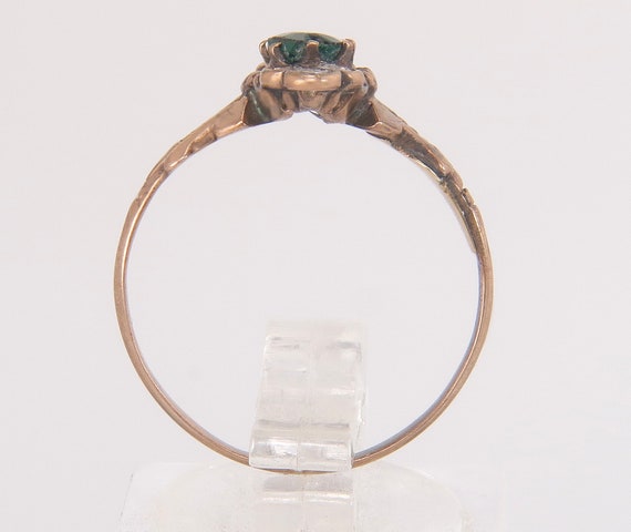 Antique 10K Yellow Gold .60ct Genuine Diamond & E… - image 3