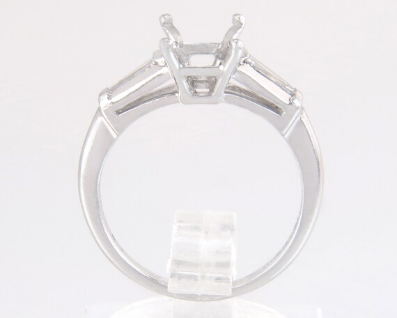 Estate Platinum .20ct Genuine Diamond Semi Mount … - image 3