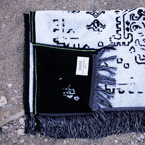 Large Beach Summer Black and White towel Bukhara image 2