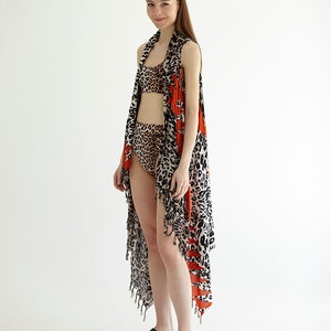 Beach Coverup Pareo Vest 'Cheetah' image 5