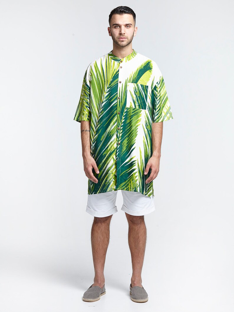 Mao Men Sleeved Loose One Size Boho Shirt 'PALMA' image 2