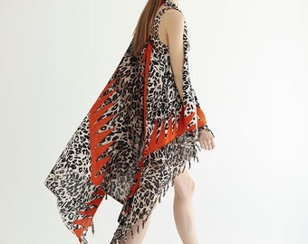 Beach Coverup Pareo Vest 'Cheetah'