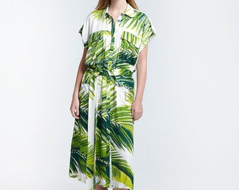 Mouwloze Safari Jurk, Maxi Jurk, Zomer Jurk, Strand Jurk, Resort Wear, Boho Beachwear, PALMA