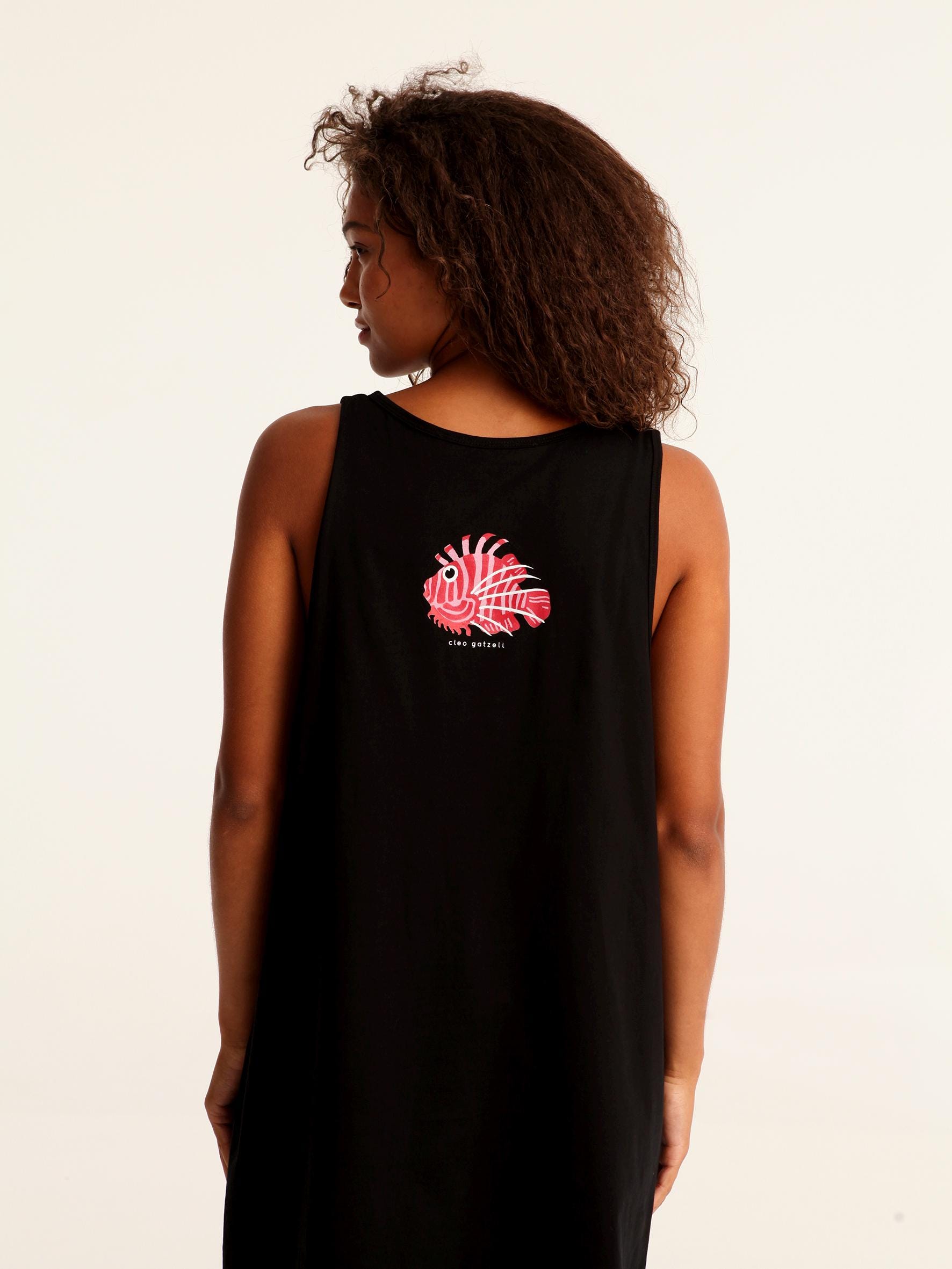 LIONFISH Loose Tank Dress, Mini Relaxed Dress, One Size, Summer