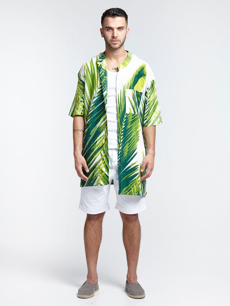 Mao Men Sleeved Loose One Size Boho Shirt 'PALMA' image 4