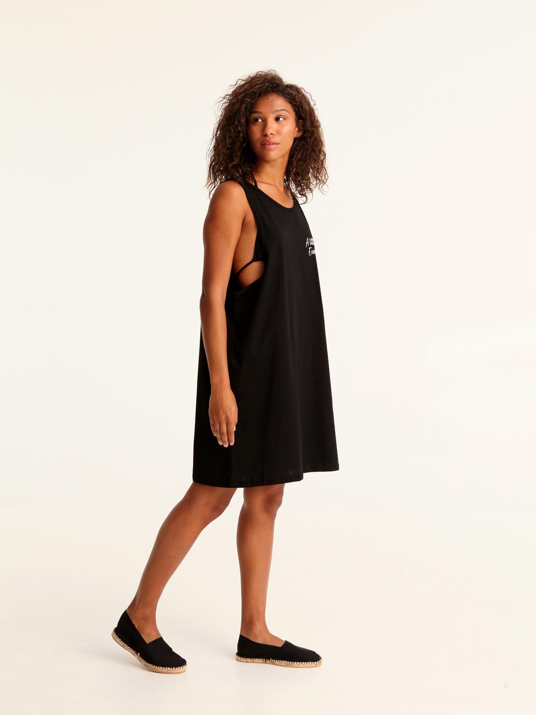 LIONFISH Loose Tank Dress, Mini Relaxed Dress, One Size, Summer