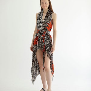 Beach Coverup Pareo Vest 'Cheetah' image 3