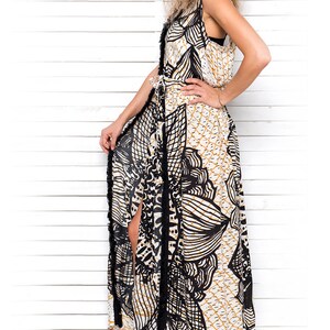 Maxi Beach Cover Up Summer Dress 'Fishnet Mandala' image 3