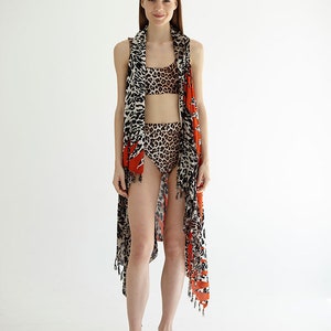 Beach Coverup Pareo Vest 'Cheetah' image 4