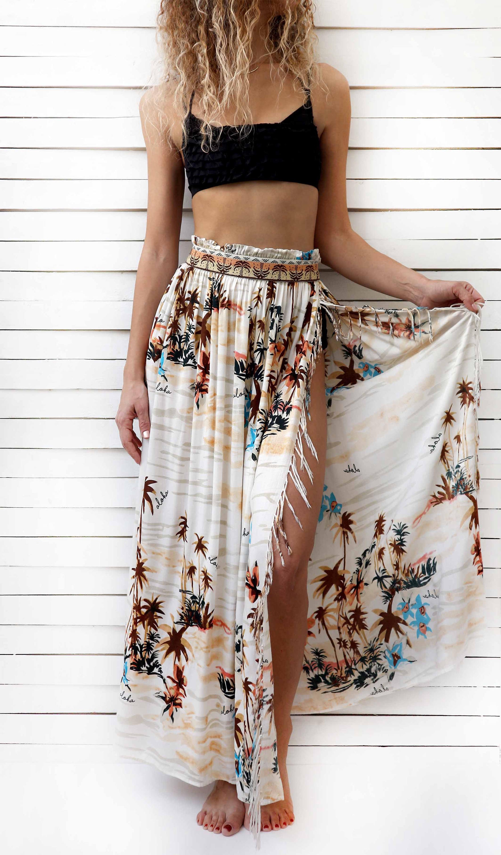 beach boho skirt