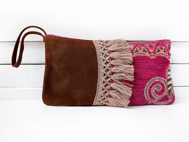 Womens Clutch Bags Clutch Bag Handmade Bag,Ethnic Clutch Bohemian Style Handbag Boho Clutch ORIENTAL Leather Purse Zipper Clutch