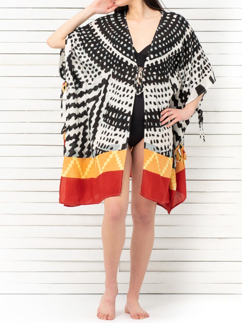 Beach Kimono Boho Coverup 'Africult' image 5