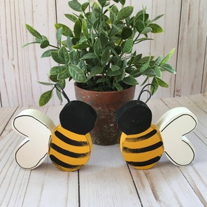 Wood Bee, Bee Decor, Set of 2, Bee Tiered Tray, Honey Bee Decor, Bee Collector, Bee Themed Nursery, Bee Themed Baby Shower, Great Gift,