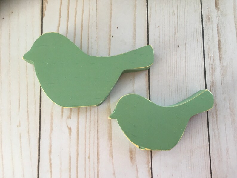 Wood Birds Set of 2 Decoupaged Birds Tiered Tray Etsy