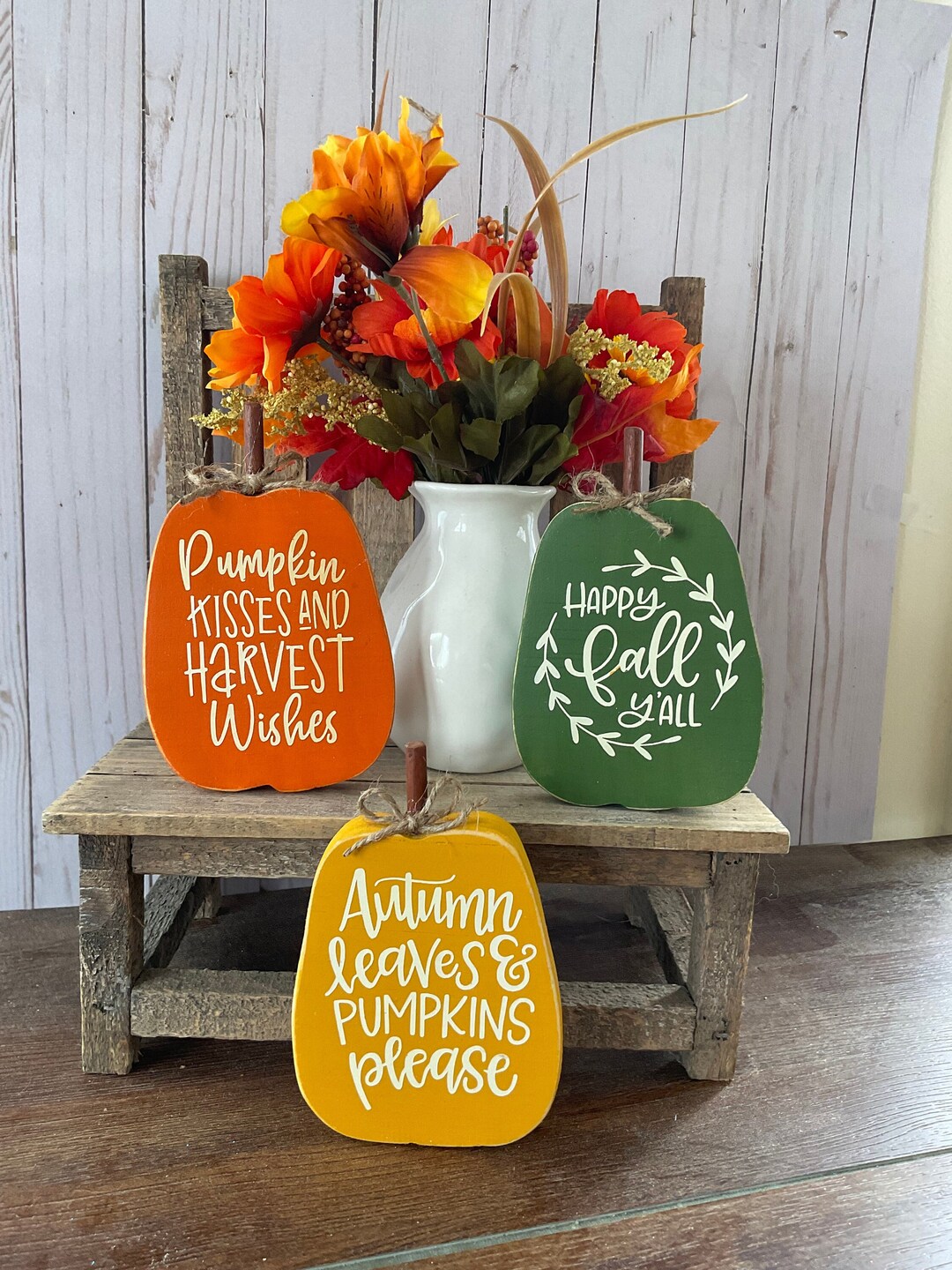 Fall Themed Pumpkin Decor, Hello Fall Y’all, Pumpkin Kisses, Autumn ...