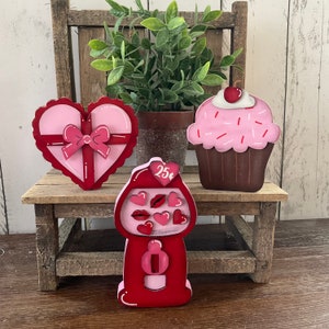 Valentine’s Day Decor, Valentines Tiered Tray Decor, Valentine Wood Decor, Love Decor