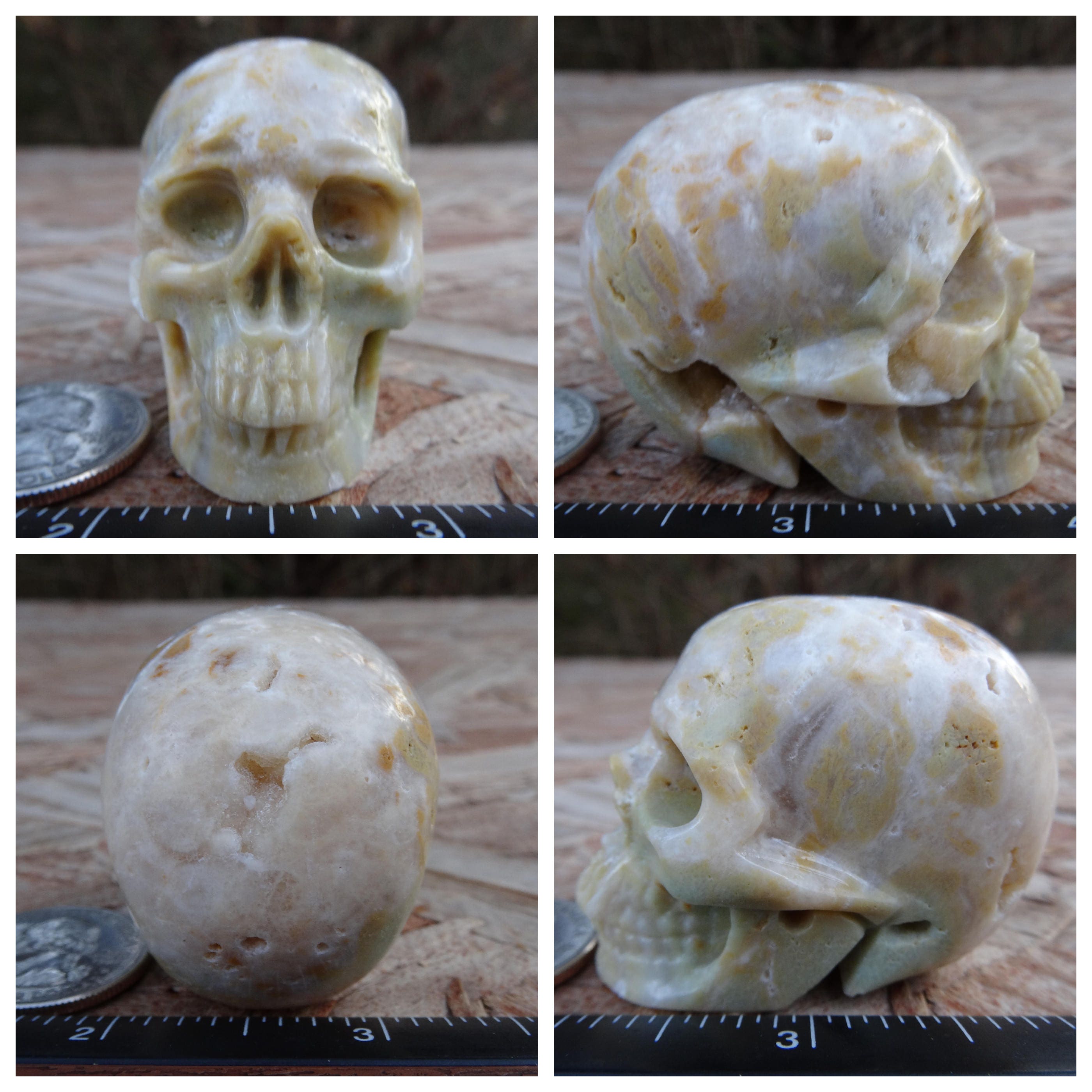 2.0インチ アマゾナイト ストーン クリスタル スカル 3.2オンス 90.0g